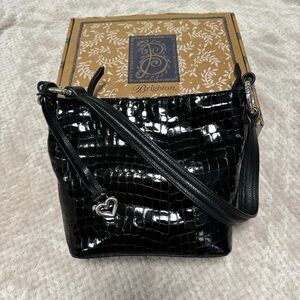 Brighton Gloss Black Cherie Shoulder Bag